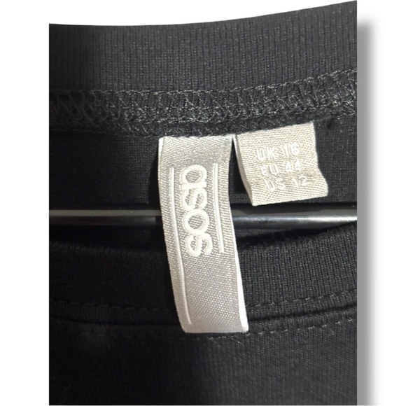 ASOS Classic Black Short Sleeve Crewneck Hip Details T-Shirt Tunic Mini Dress - Picture 11 of 15